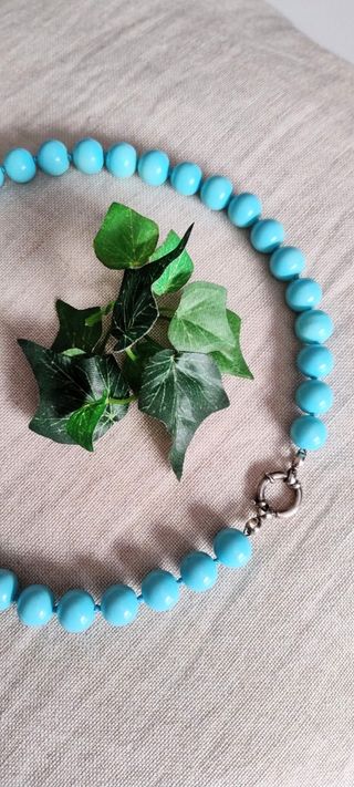 COLLAR TURQUESA Y PLATA