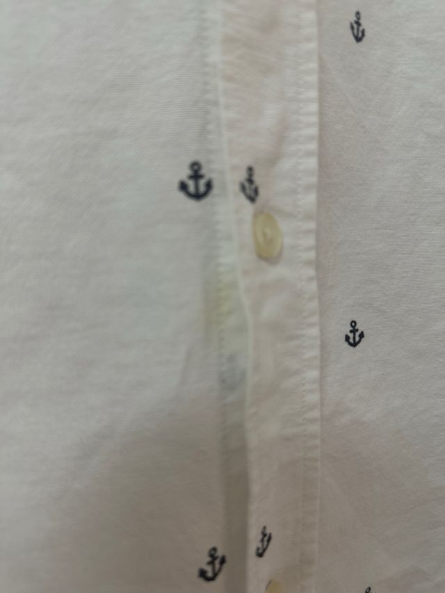 Camisa hombre blanca - anclas