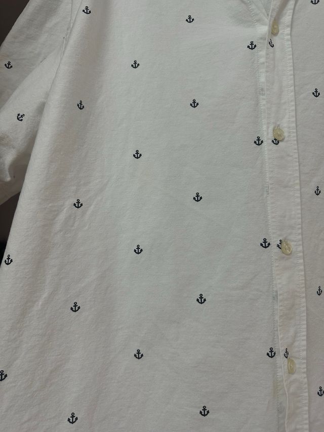 Camisa hombre blanca - anclas