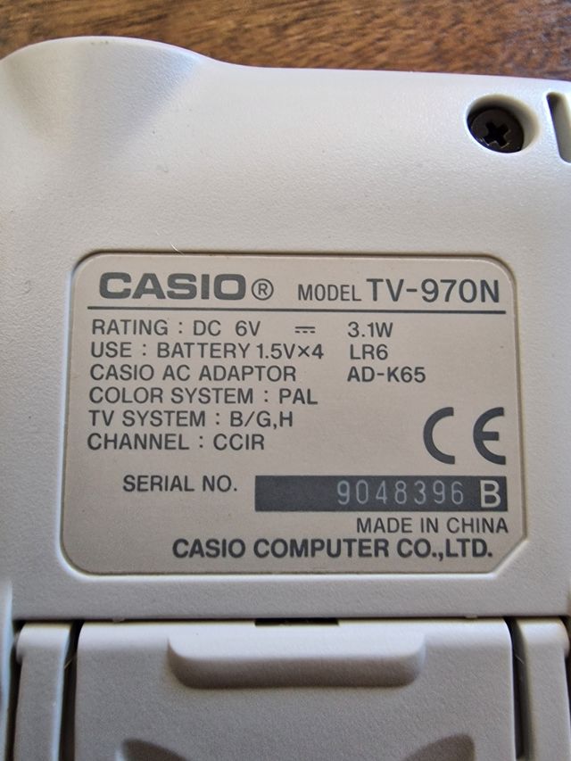 TV Portátil Casio - Mini TV Analógica