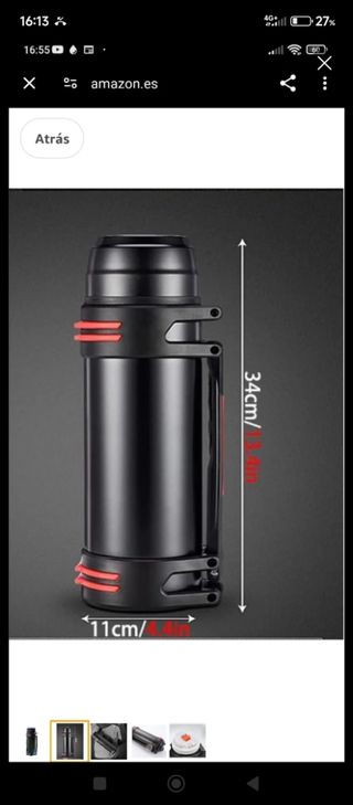 Termo portátil 2L - Negro