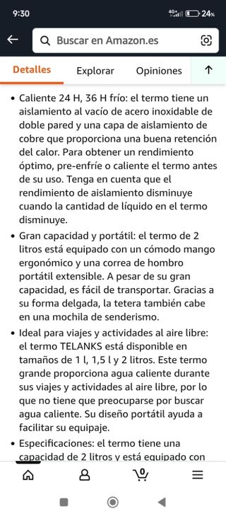 Termo portátil 2L - Negro