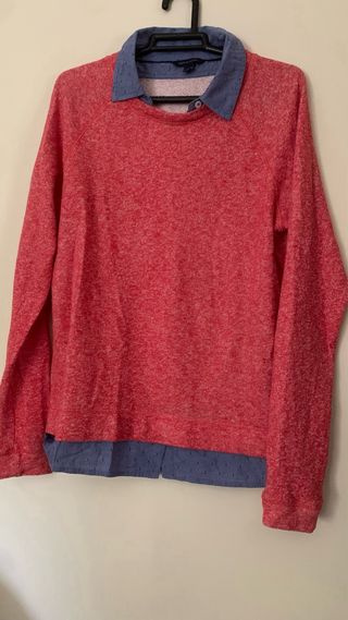 Jersey Tommy Hilfiger L - Rojo y Azul