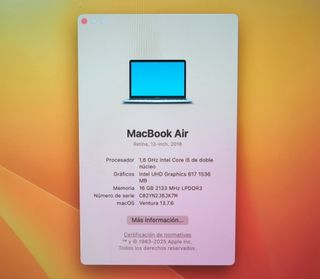 PORTÁTIL MACBOOK AIR 13 A1932 i5/16GB/256GB #17