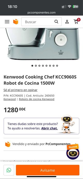 Kenwood Cooking Chef 1500w - PROFESIONAL NUEVO