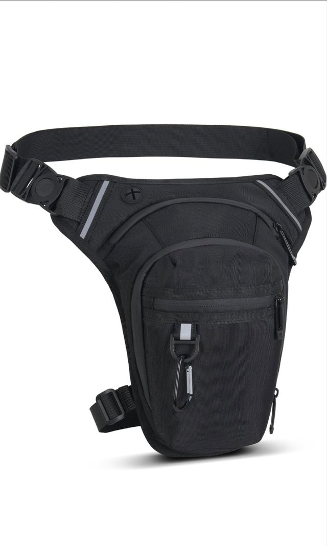 Bolsa pierna moto - bandolera deportiva