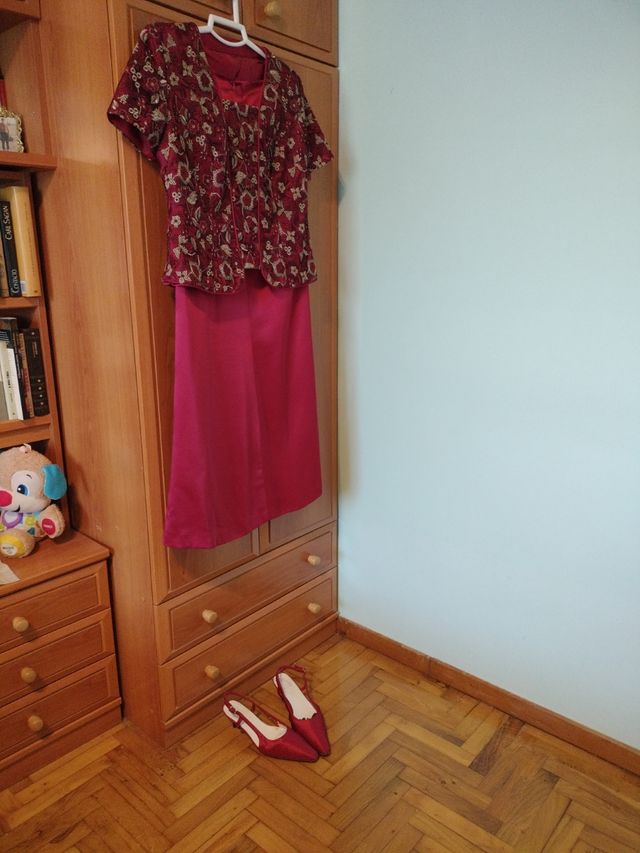 Conjunto madrina boda - Rojo - Talla 46