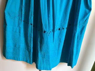 Vestito Turchese Ricamato Tg M