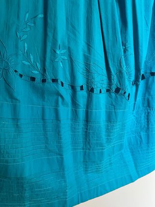 Vestito Turchese Ricamato Tg M