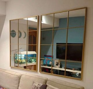 OFERTA 2 Espejos ventana forja industrial 120x90cm