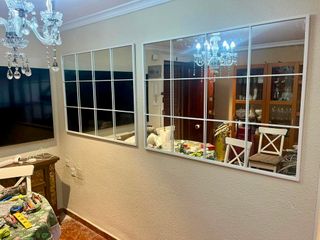 OFERTA 2 Espejos ventana forja industrial 120x90cm