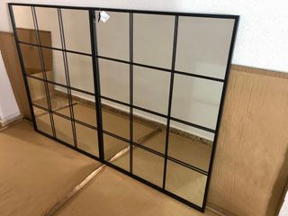 OFERTA 2 Espejos ventana forja industrial 120x90cm