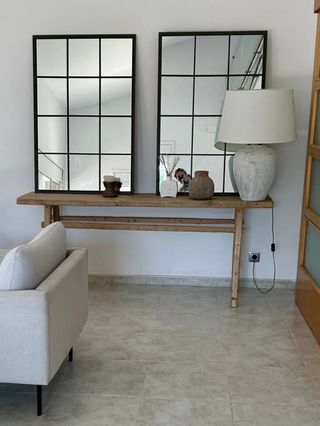OFERTA 2 Espejos ventana forja industrial 120x90cm