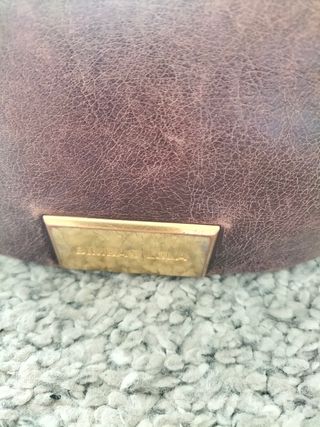 Bolso bandolera piel marrón- burdeos 