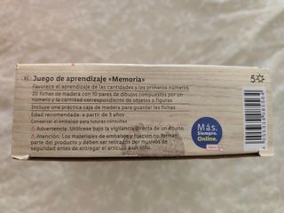 Juego Memoria Madera Nuevo