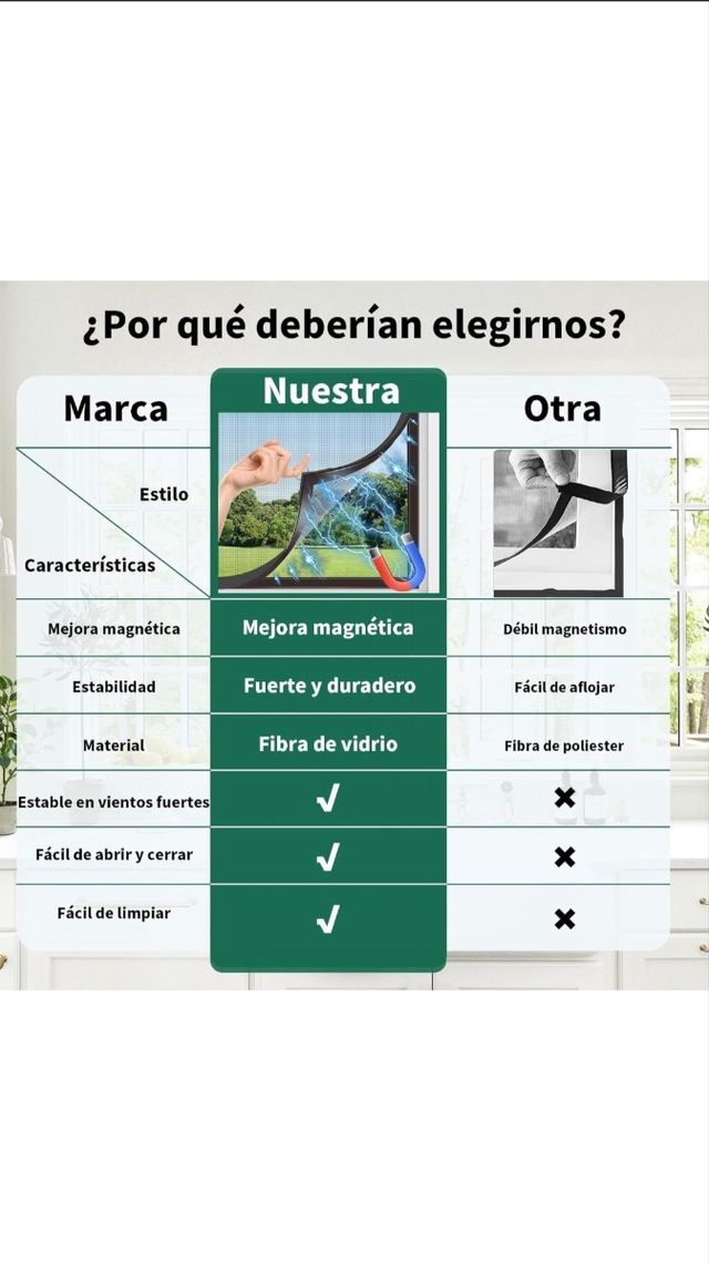 Mosquitera magnética ventana DIY