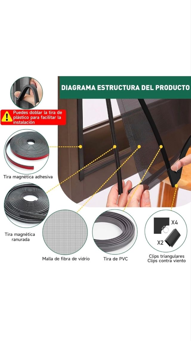Mosquitera magnética ventana DIY