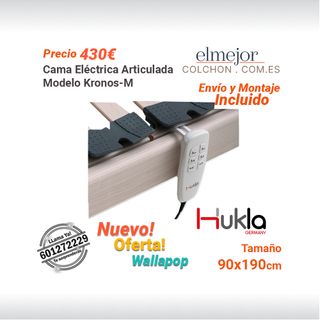 Cama Eléctrica Hukla + Colchón Visco 90x190 Envío