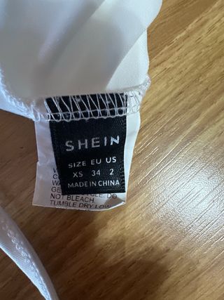 Top corto SHEIN blanco XS