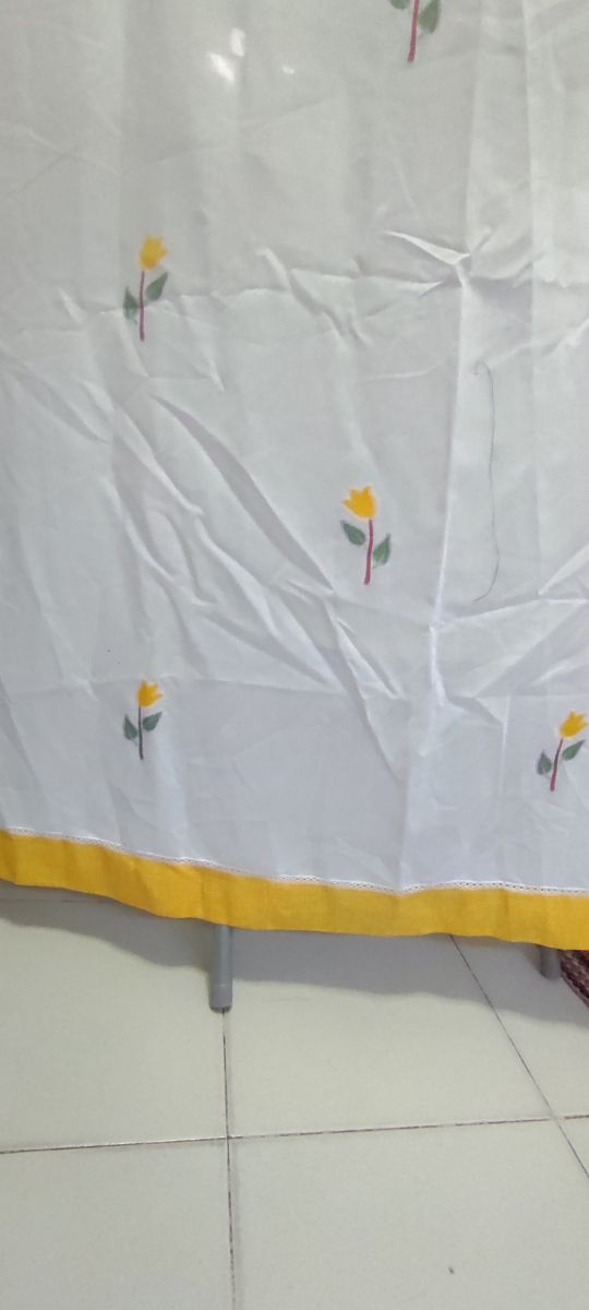 Cortinas cocina - blancas y amarillas