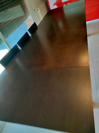 Mesa madera extensible 2x1m + 2 alas