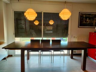 Mesa madera extensible 2x1m + 2 alas