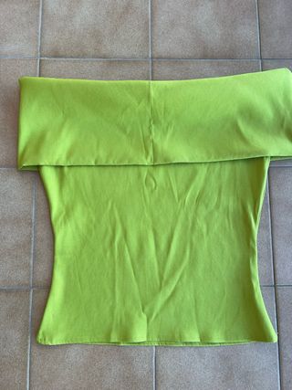 Top Zara verde lima - M