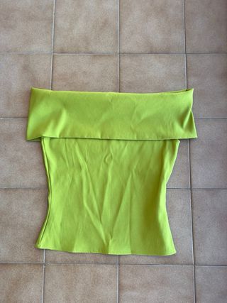 Top Zara verde lima - M