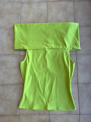 Top Zara verde lima - M