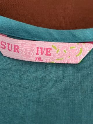 Tunica mare turchese ricamata