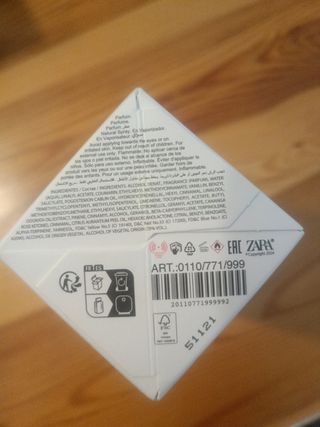 Perfume " AMBER FUSIÓN INTENSE" ZARA 80 ML.