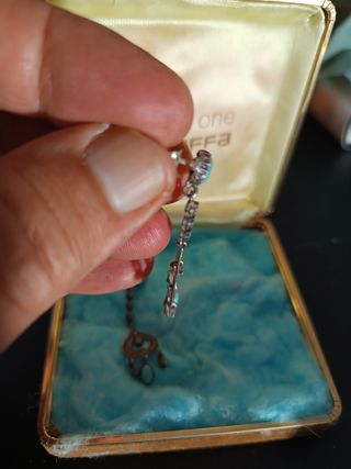 Pendientes isabelinos turquesa plata y marquesitas