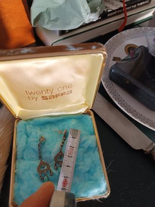 Pendientes isabelinos turquesa plata y marquesitas