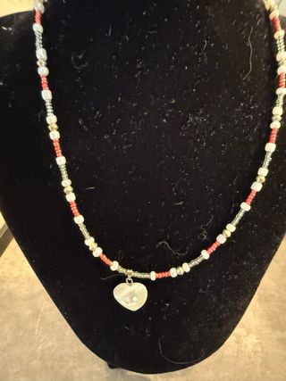 Collar Zara - Rojo y Blanco