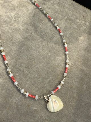 Collar Zara - Rojo y Blanco