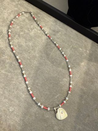 Collar Zara - Rojo y Blanco