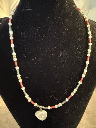 Collar Zara - Rojo y Blanco