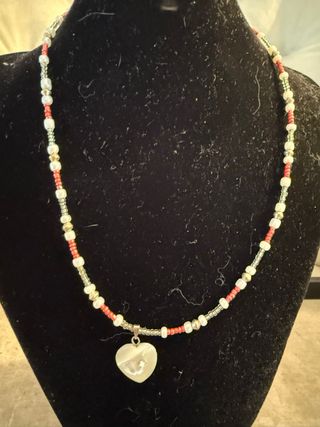 Collar Zara - Rojo y Blanco