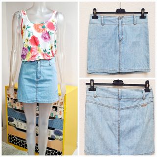 Falda vaquera azul talla S