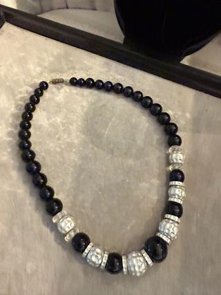 Collar Zara - Negro y Plata