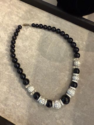 Collar Zara - Negro y Plata