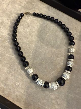 Collar Zara - Negro y Plata