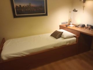 Cama individual madera cerezo