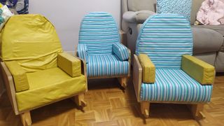 3 butacas mecedoras infantiles