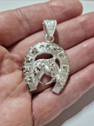 Colgante herradura plata