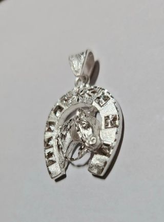 Colgante herradura plata
