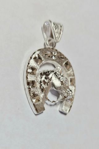 Colgante herradura plata