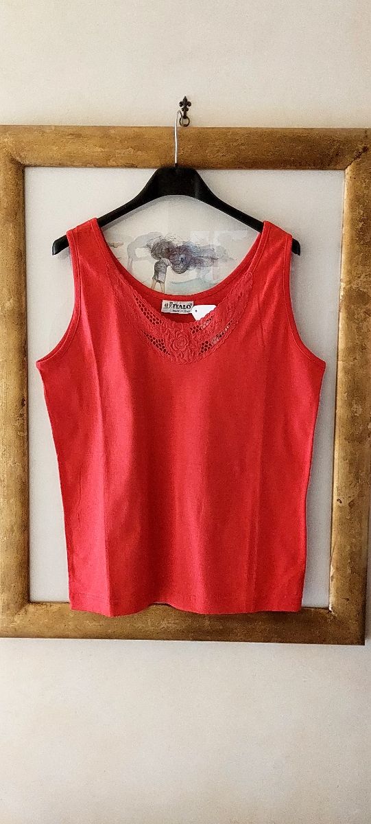 Top vintage  con ricamo tg 48