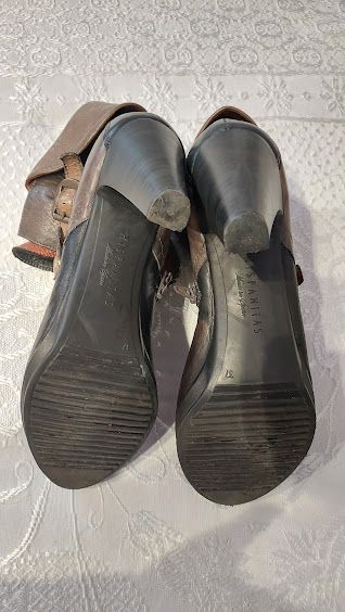 Botines cuero marrón-negro