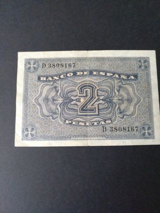 2 Pesetas Burgos 1938.